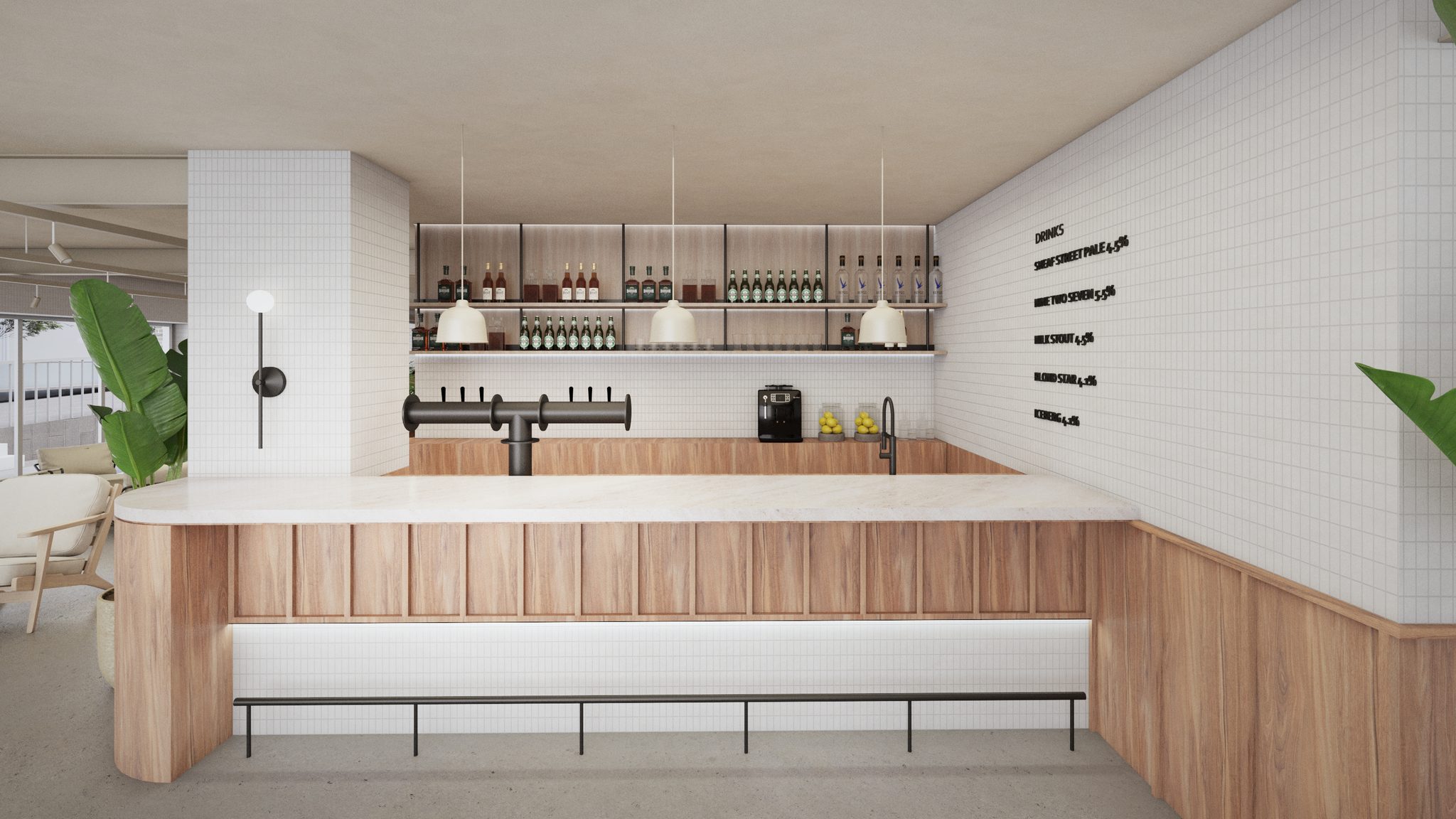Apartments & Restaurant — bar close up