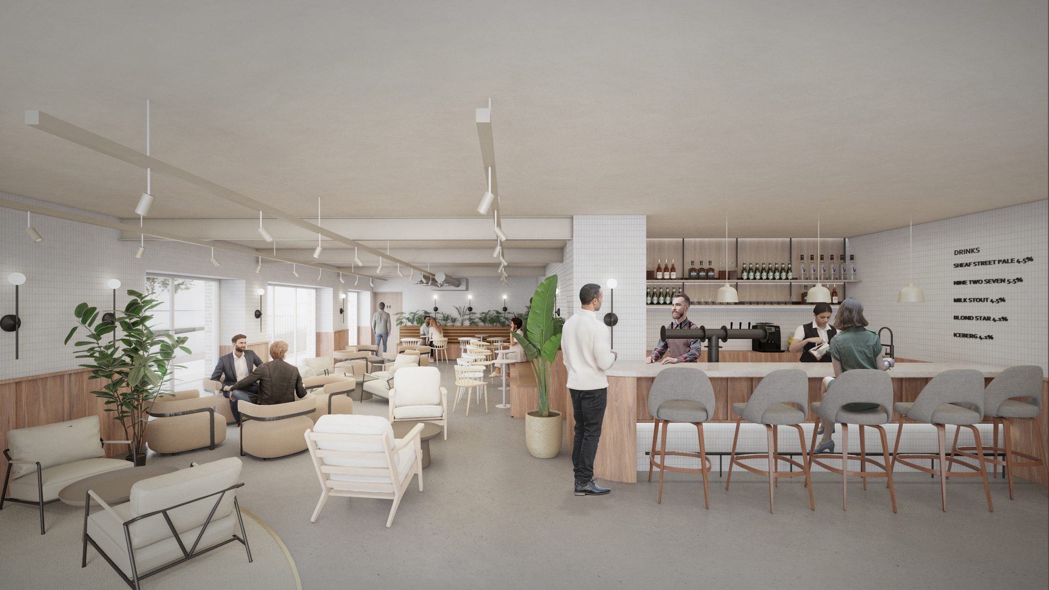 Apartments & Restaurant — bar perspective