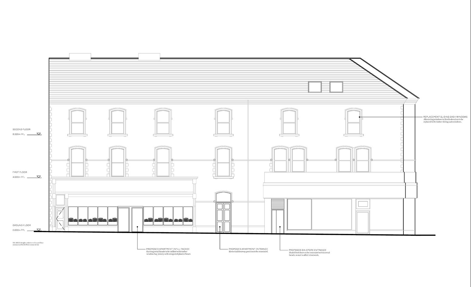 Newgate — front elevation drawing