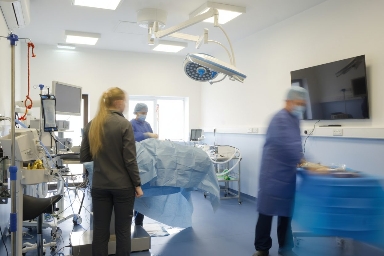 Operating theatre — surgery in progress